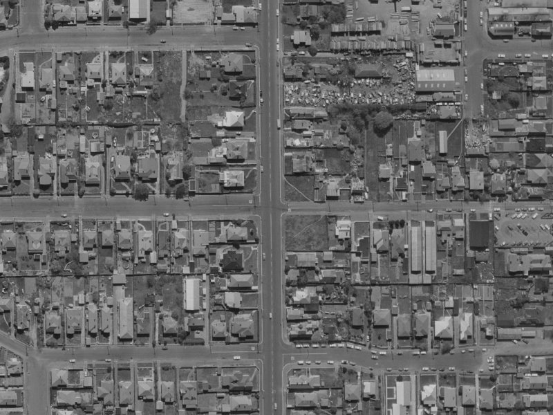 105 Burke Street from the air, 1970-1974