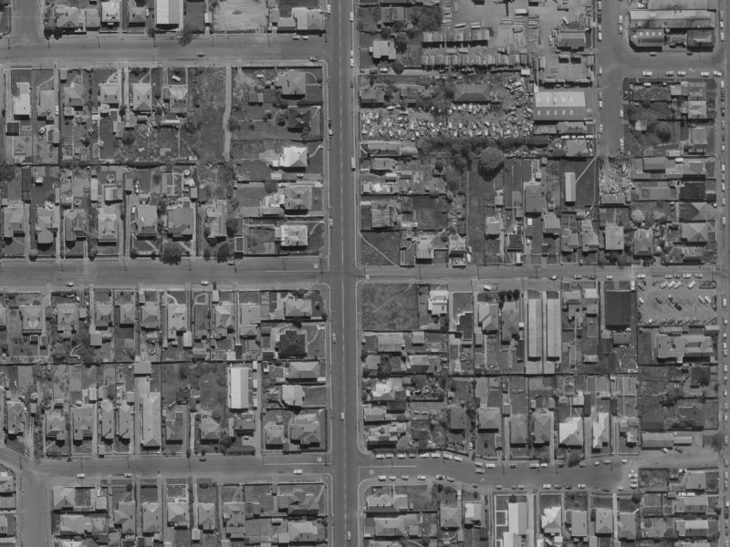 98 Burke Street from the air, 1970-1974