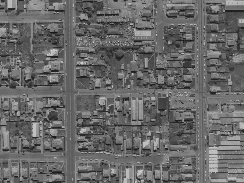 105 Burke Street from the air, 1970-1974