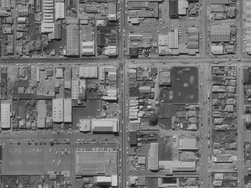 396 Colombo Street from the air, 1970-1974