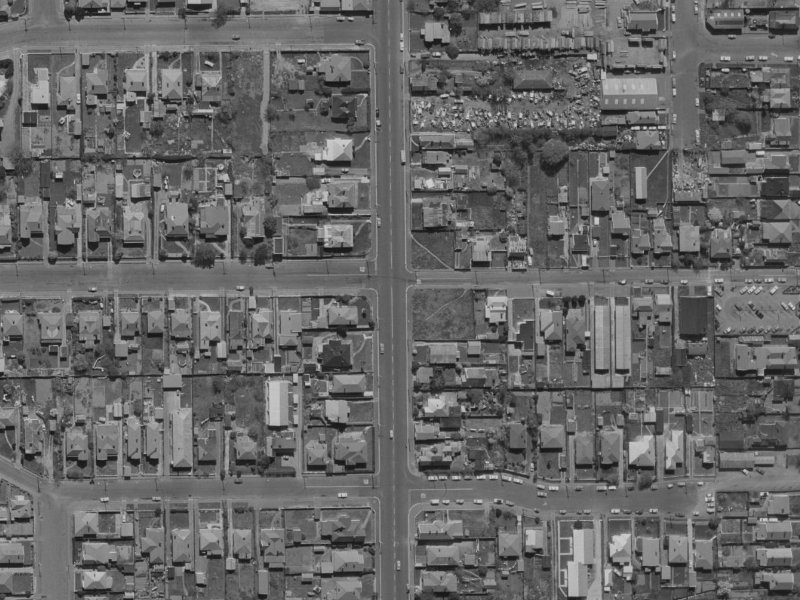 96 Burke Street from the air, 1970-1974