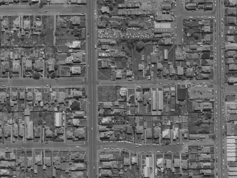 104 Burke Street from the air, 1970-1974