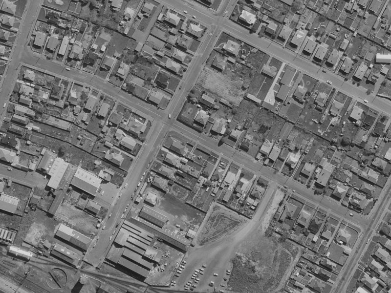 36 Laurence Street from the air, 1970-1974