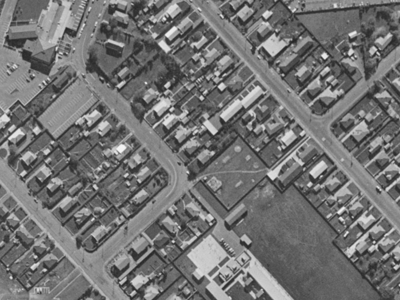 25 Tower Street from the air, 1970-1974
