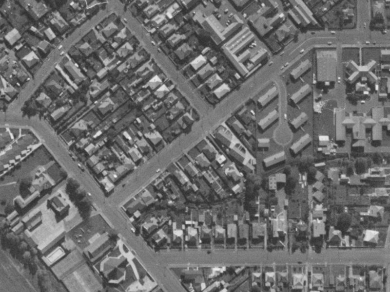 20A Poulson Street from the air, 1970-1974
