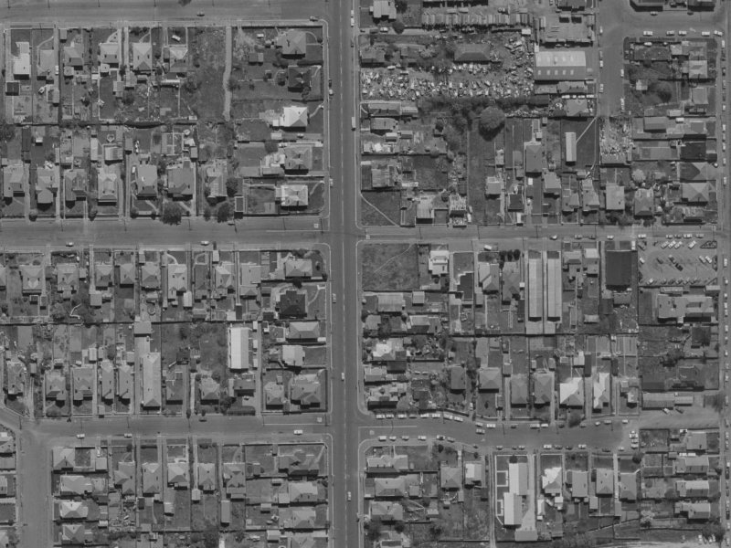 74 Antigua Street from the air, 1970-1974
