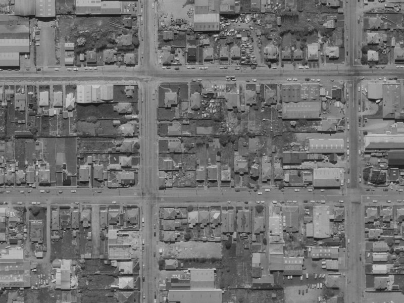 65 Coleridge Street from the air, 1970-1974