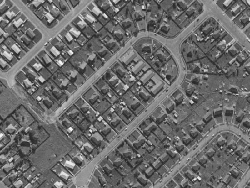 Dickson Crescent from the air, 1970-1974