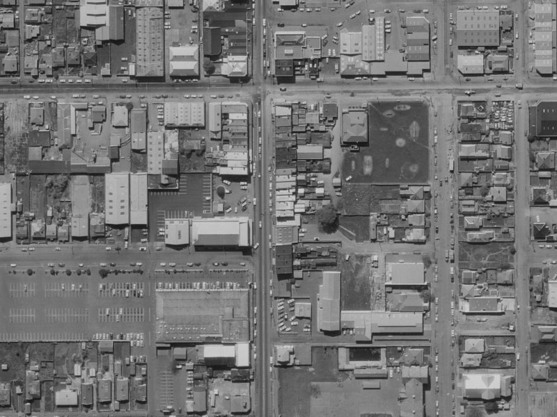 384A Colombo Street from the air, 1970-1974