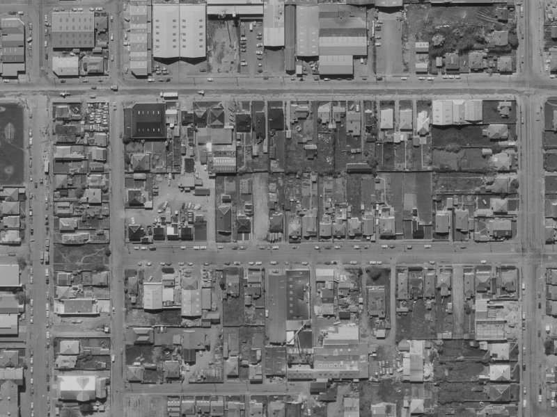 21 Coleridge Street from the air, 1970-1974