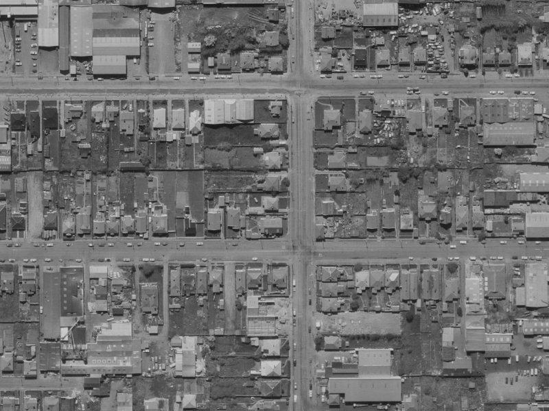 37A Gasson Street from the air, 1970-1974