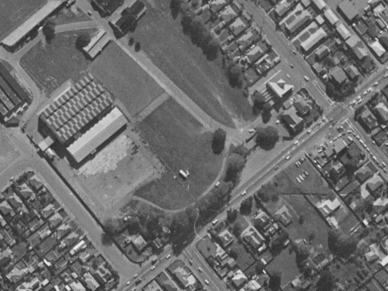 25 Parade Court from the air, 1970-1974