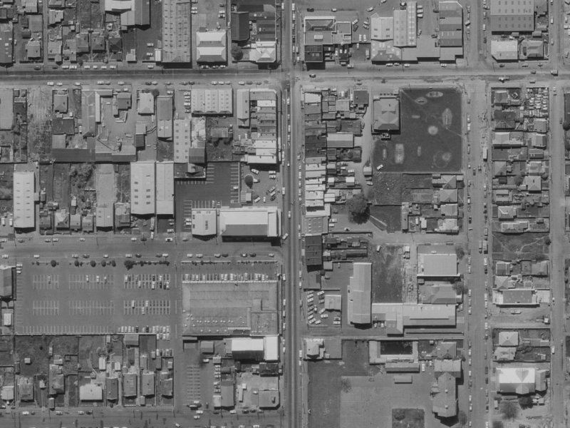 383a Colombo Street from the air, 1970-1974