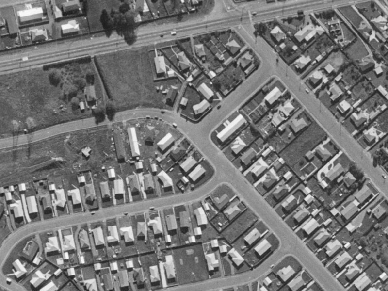 45 Skerten Avenue from the air, 1970-1974