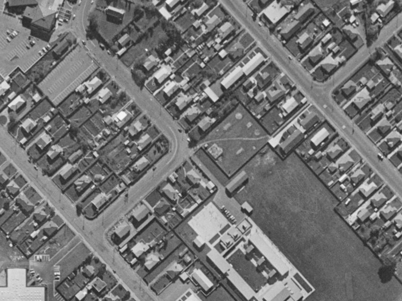 27 Tower Street from the air, 1970-1974