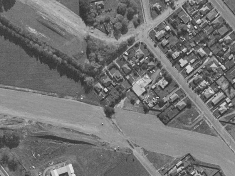 6B Halls Place from the air, 1970-1974