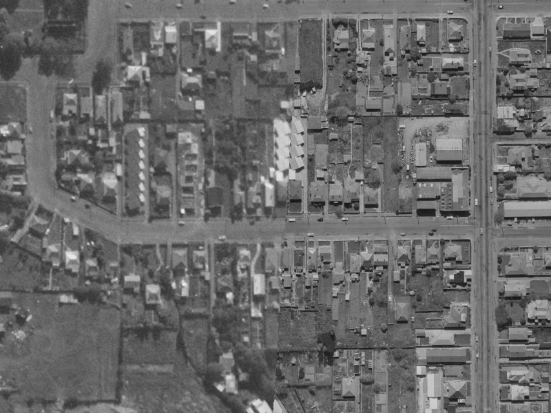 45 Ward Street from the air, 1970-1974