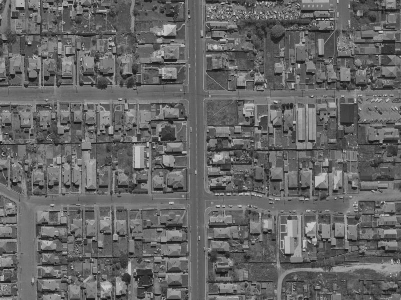 66 Antigua Street from the air, 1970-1974