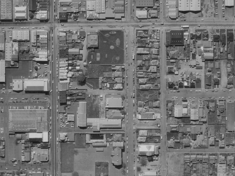 33 Buchan Street from the air, 1970-1974