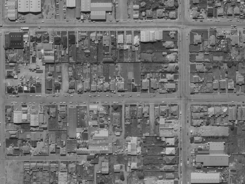 37A Coleridge Street from the air, 1970-1974