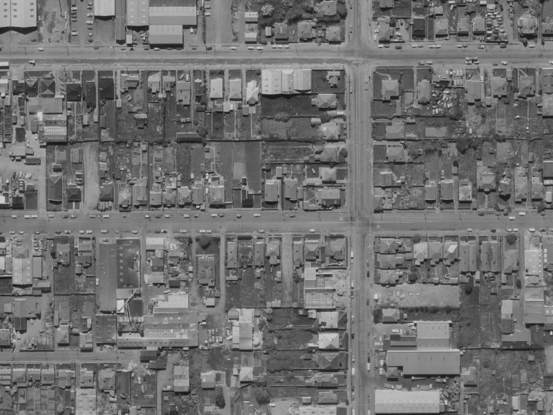 47 Coleridge Street from the air, 1970-1974