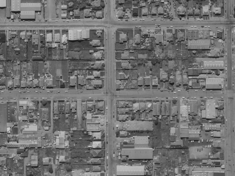 36 Gasson Street from the air, 1970-1974