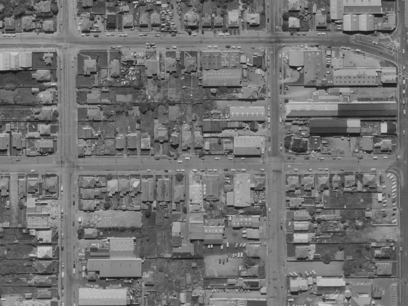 85A Coleridge Street from the air, 1970-1974