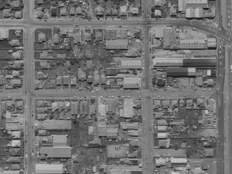 85 Coleridge Street from the air, 1970-1974