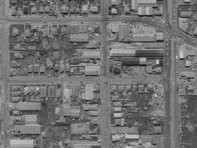 33 Brisbane Street from the air, 1970-1974