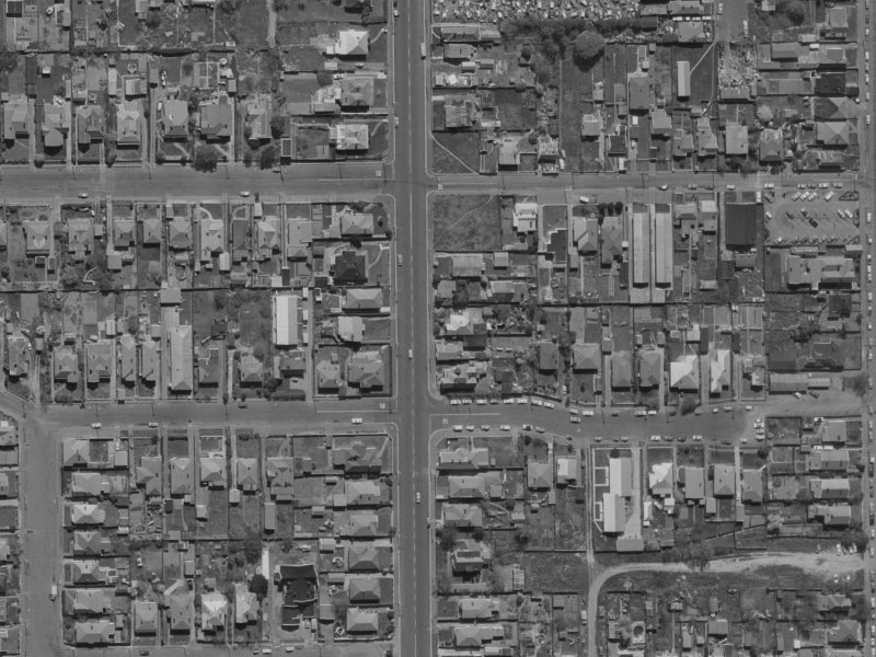 62 Antigua Street from the air, 1970-1974