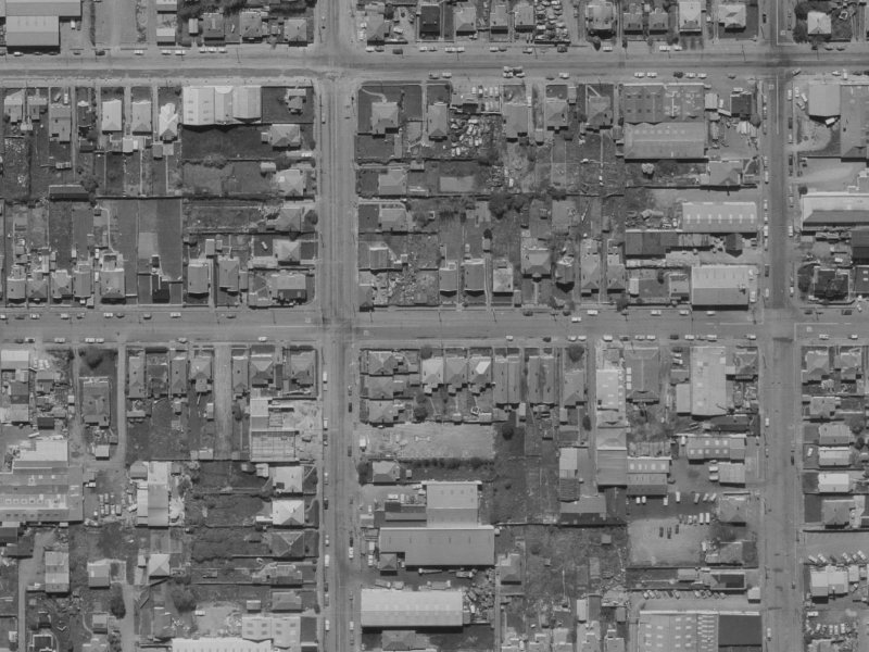 64 Coleridge Street from the air, 1970-1974