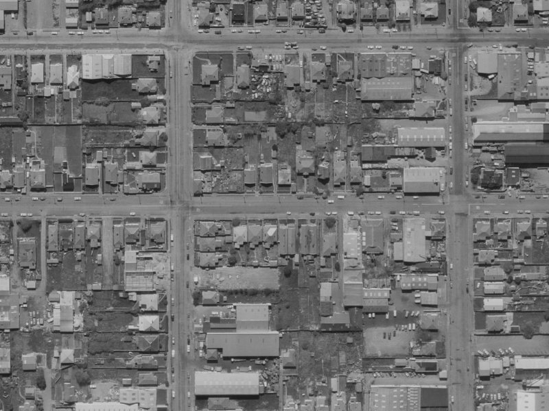 69 Coleridge Street from the air, 1970-1974