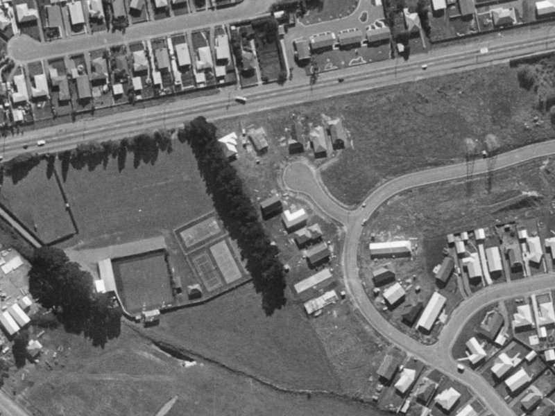 Loreto Place from the air, 1970-1974