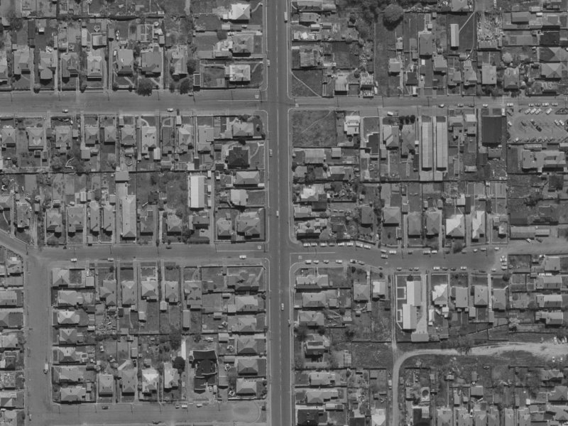 64 Antigua Street from the air, 1970-1974