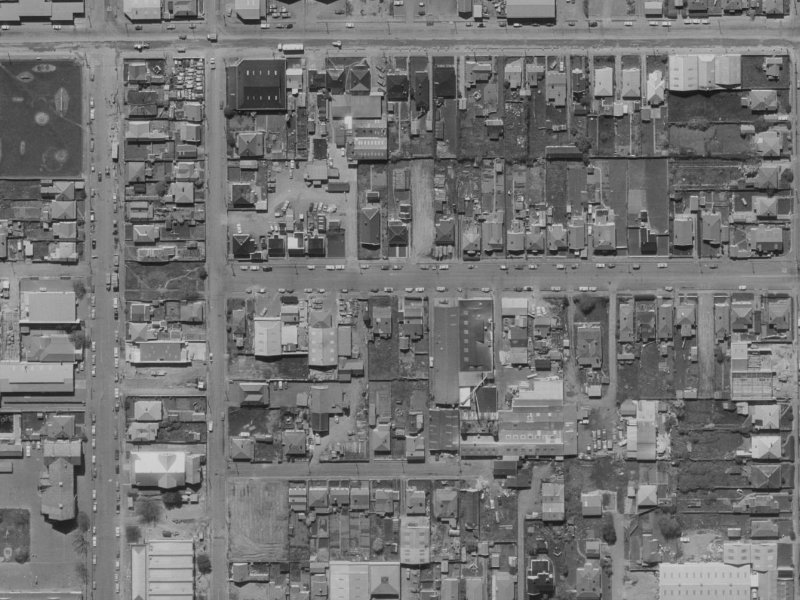 18E Coleridge Street from the air, 1970-1974