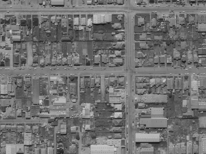 48 Coleridge Street from the air, 1970-1974