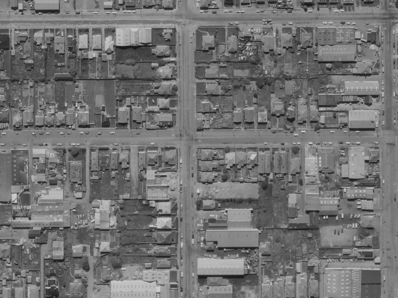 58 Coleridge Street from the air, 1970-1974
