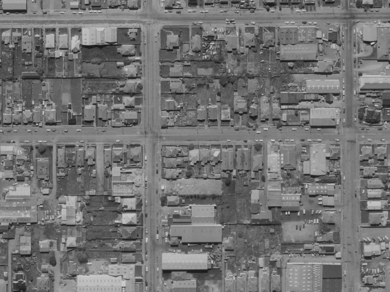 62 Coleridge Street from the air, 1970-1974