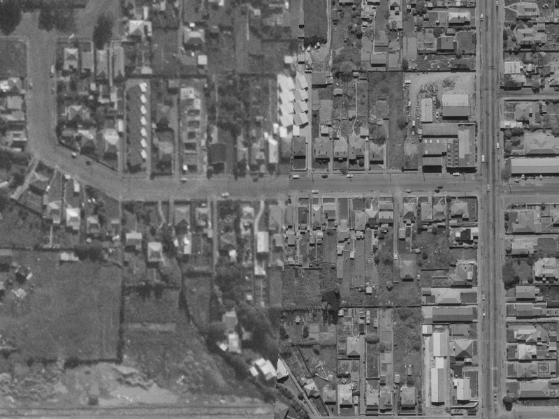 52 Ward Street from the air, 1970-1974
