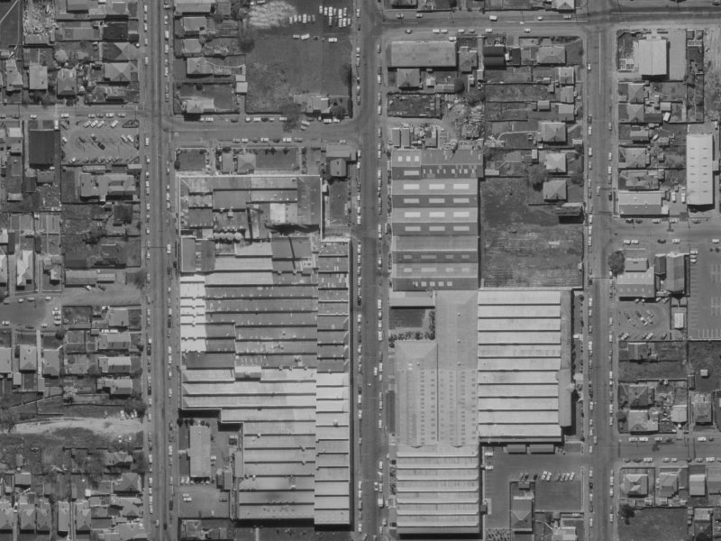13 Orbell Street from the air, 1970-1974