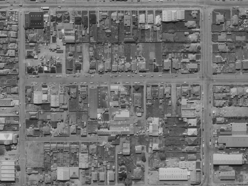 34 Coleridge Street from the air, 1970-1974