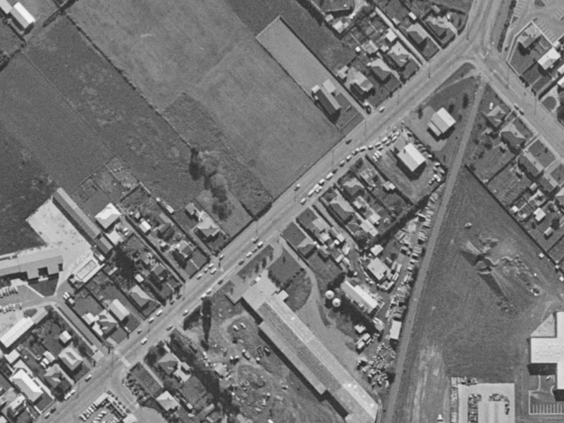 36E Shands Road from the air, 1970-1974