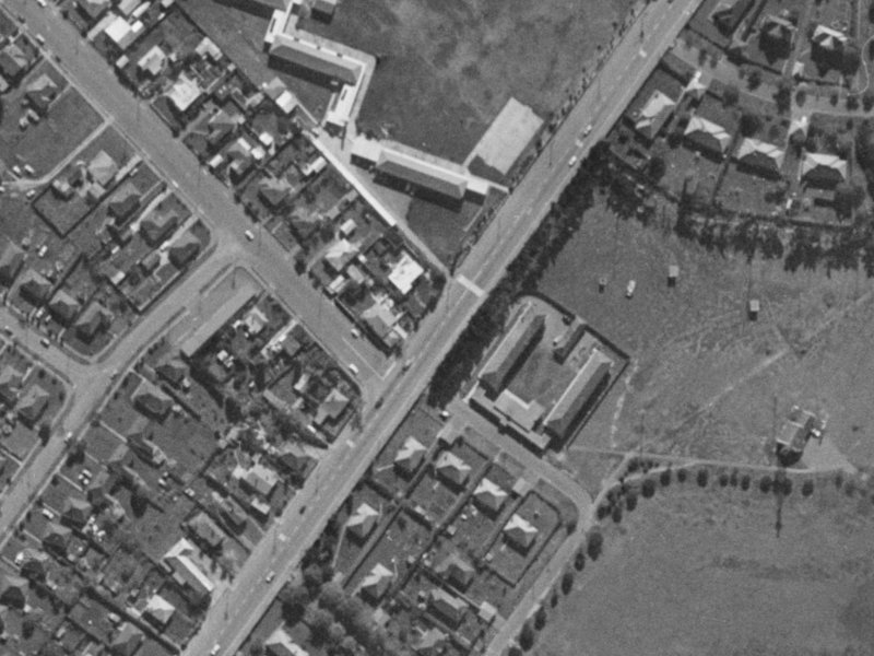 36 Springs Road from the air, 1970-1974