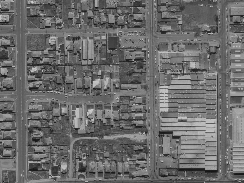 119 Ruskin Street from the air, 1970-1974
