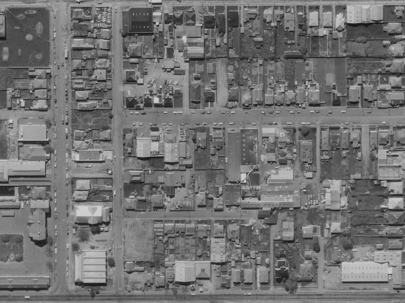 16 Coleridge Street from the air, 1970-1974