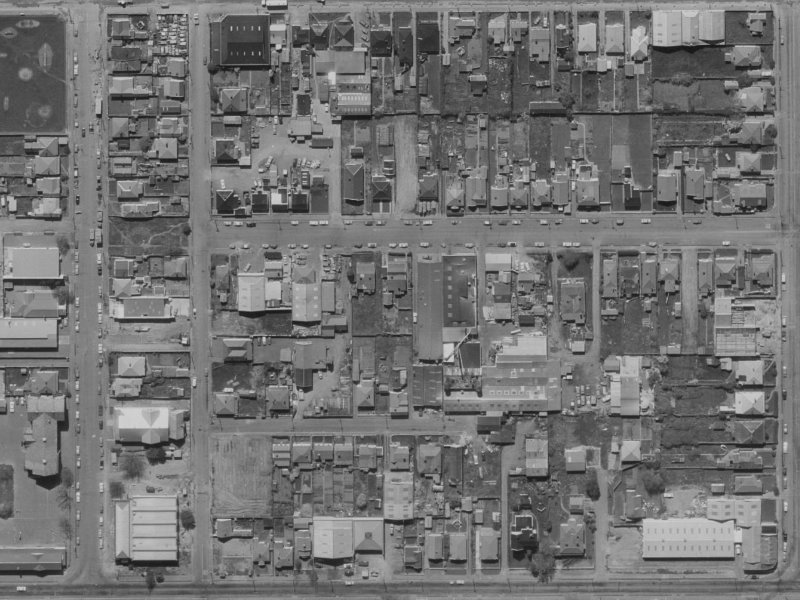18 Coleridge Street from the air, 1970-1974
