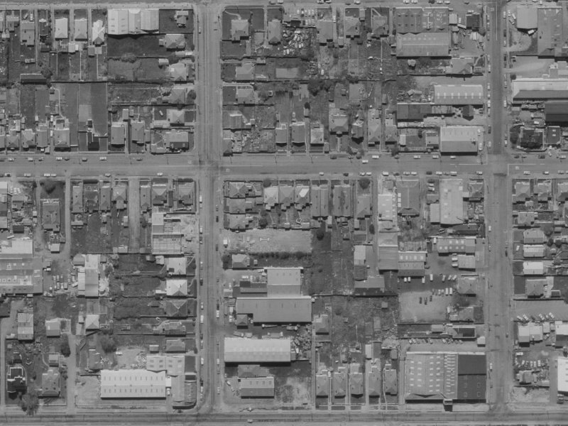 66 Coleridge Street from the air, 1970-1974