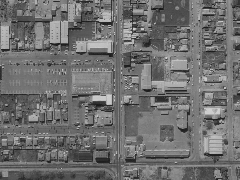 358 Colombo Street from the air, 1970-1974