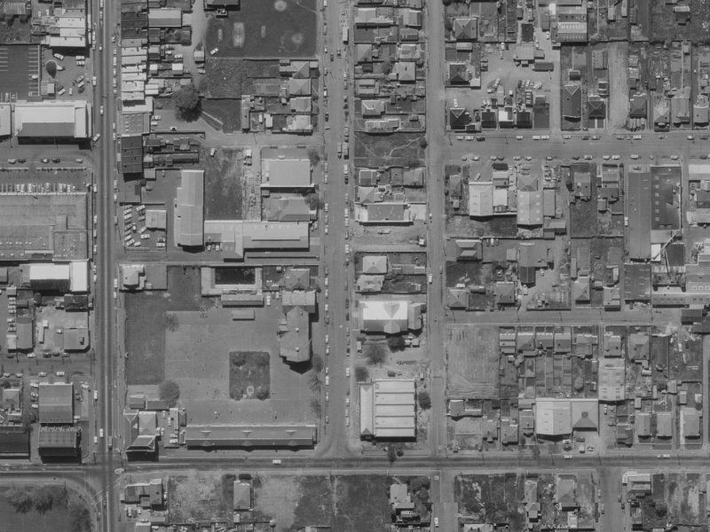 22 Buchan Street from the air, 1970-1974