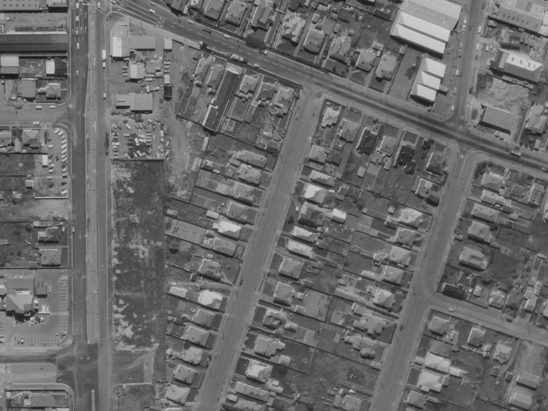 8-10 Defoe Place from the air, 1970-1974